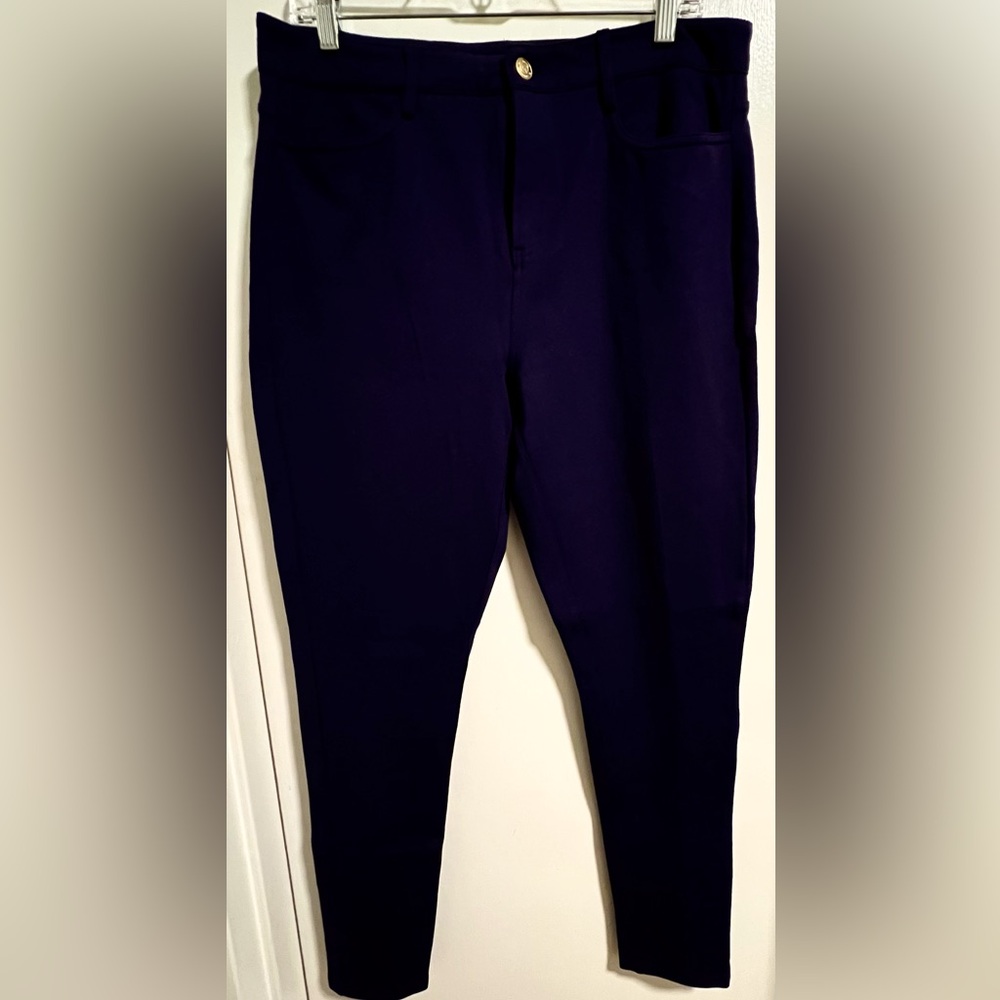 Michael Kors Womens stretch black pants size L NWOT